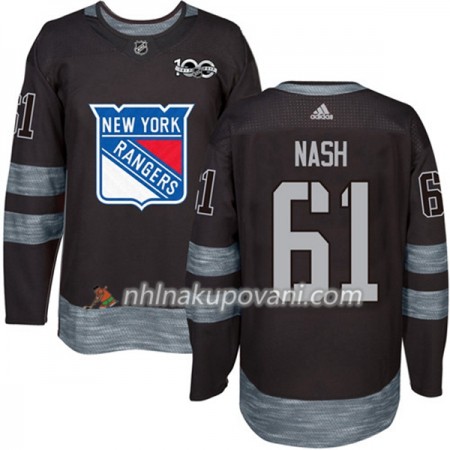 New York Rangers Dresy Rick Nash 61 1917-2017 100th Anniversary Adidas Černá Authentic - Pánské New York Rangers Dresy Rick Nash 61 1917-2017 100th Anniversary Adidas Černá Authentic - Pánské